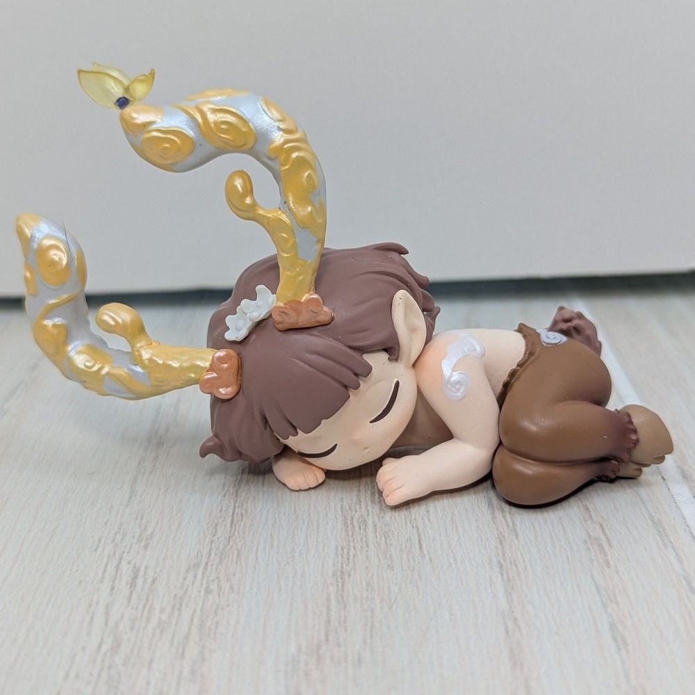 52 Toys Sleep Forest Elf Series Horned Deer Figure Brown Antlers Anime Sleeping